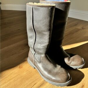 Leather tall uggs